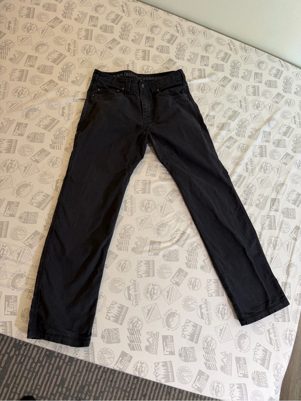 PrAna Pants Men’s 32x32 Bronson Straight Leg Relaxed Hiking Organic Cotton Black